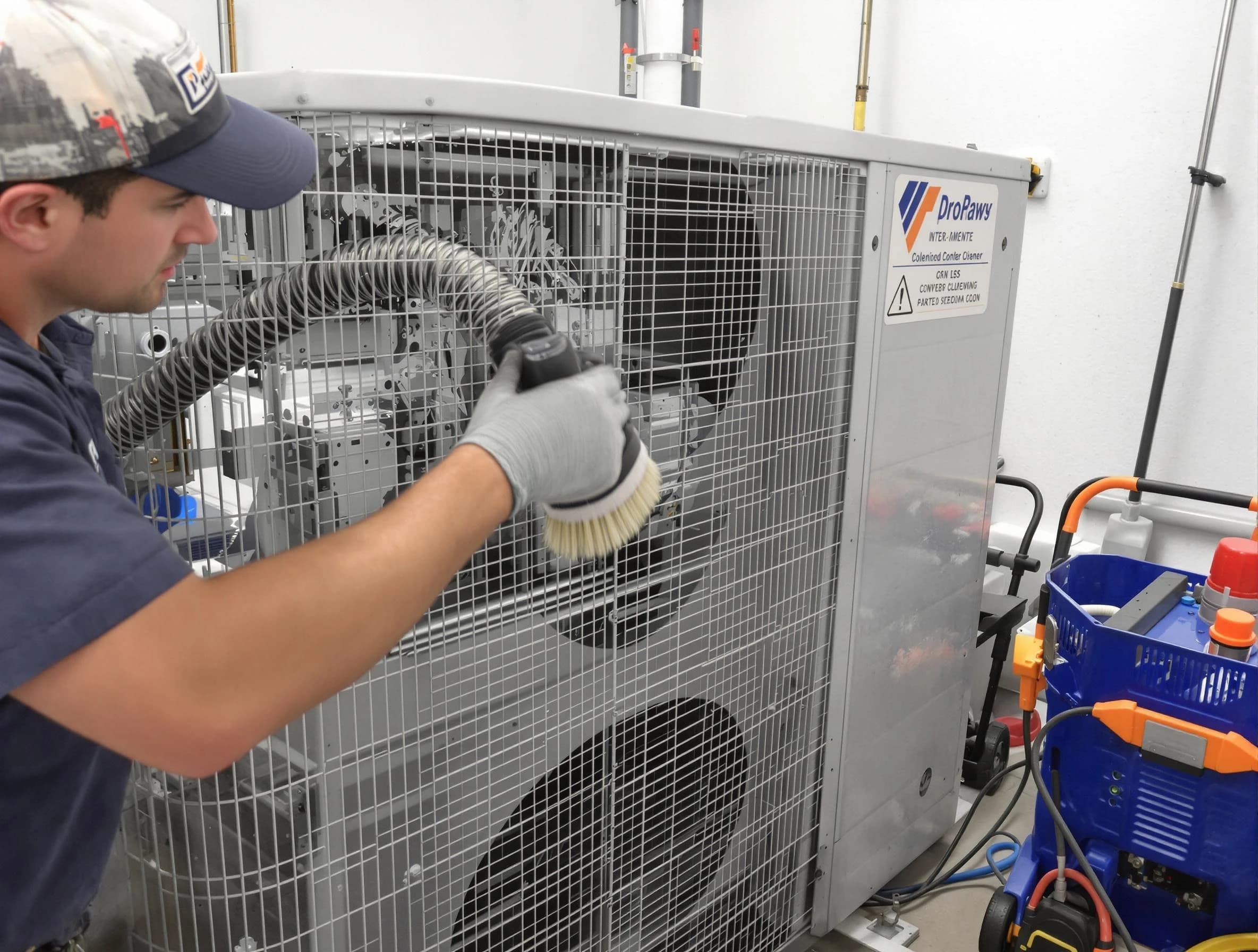 Glen Allen Air Duct Cleaning specialist performing precision AC coil cleaning for improved system performance in Glen Allen