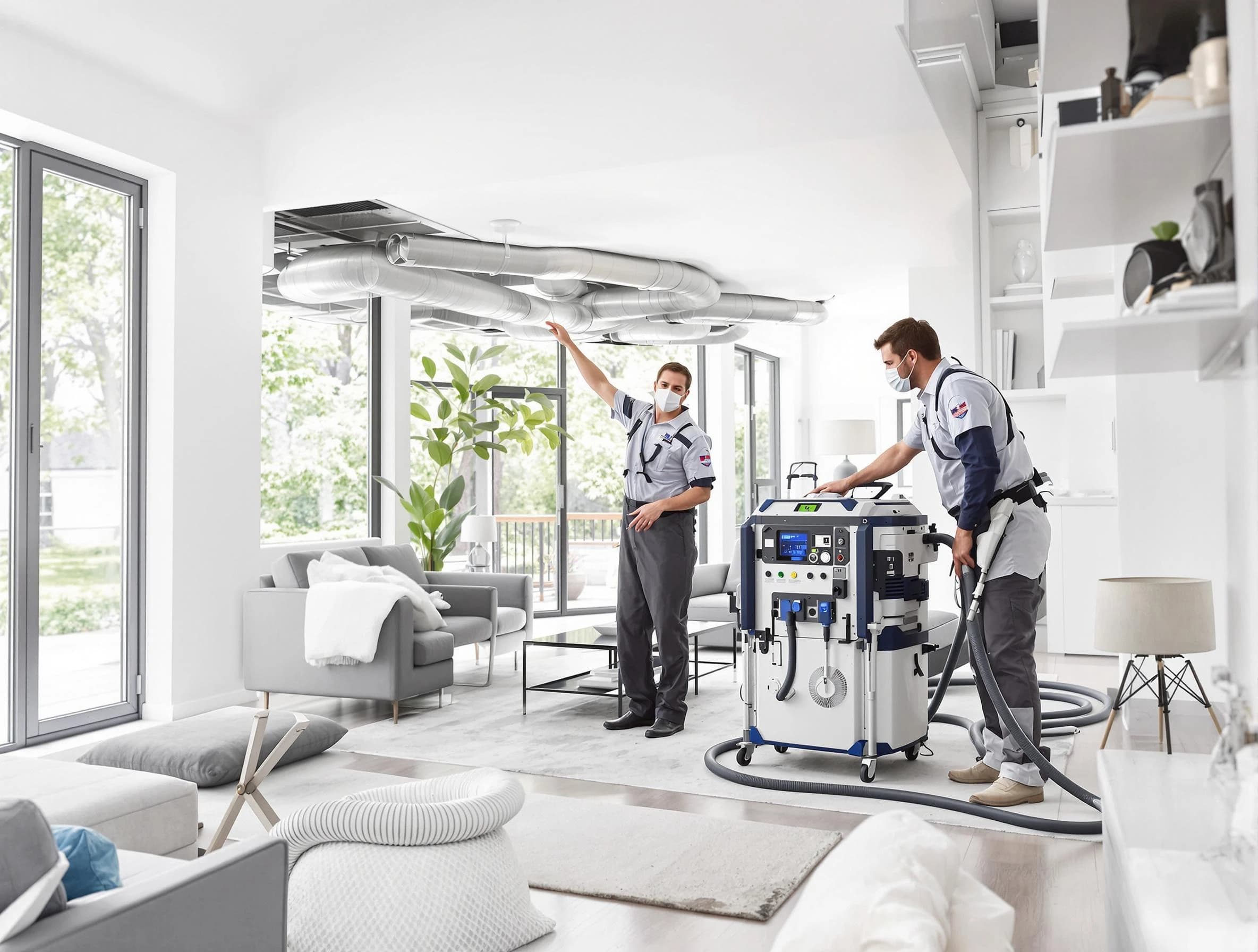 Glen Allen Air Duct Cleaning professional conducting pure air duct cleaning with state-of-the-art equipment in Glen Allen