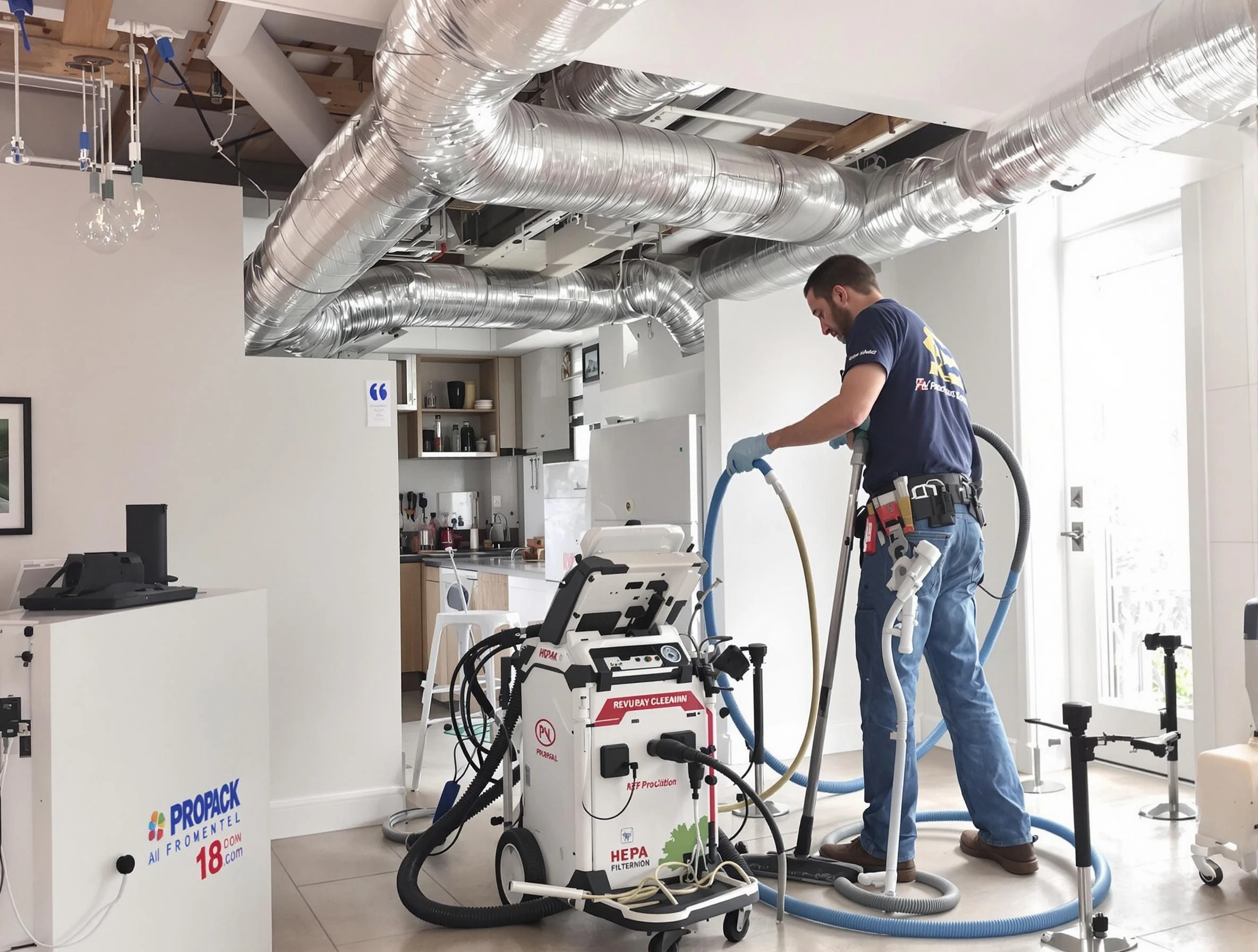Glen Allen Air Duct Cleaning technician performing advanced pure duct cleaning with specialized equipment in Glen Allen